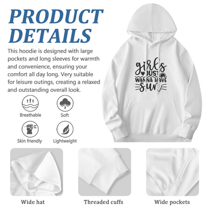 Girls Just Wanna Have Sun Graphic Hoodie