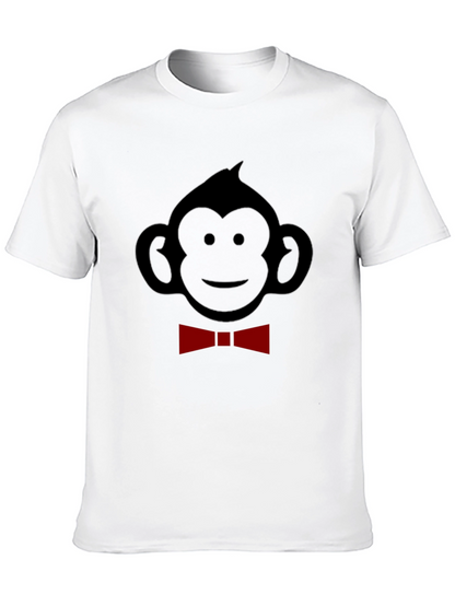 Monkey Bow Tie Graphic Tee - Black