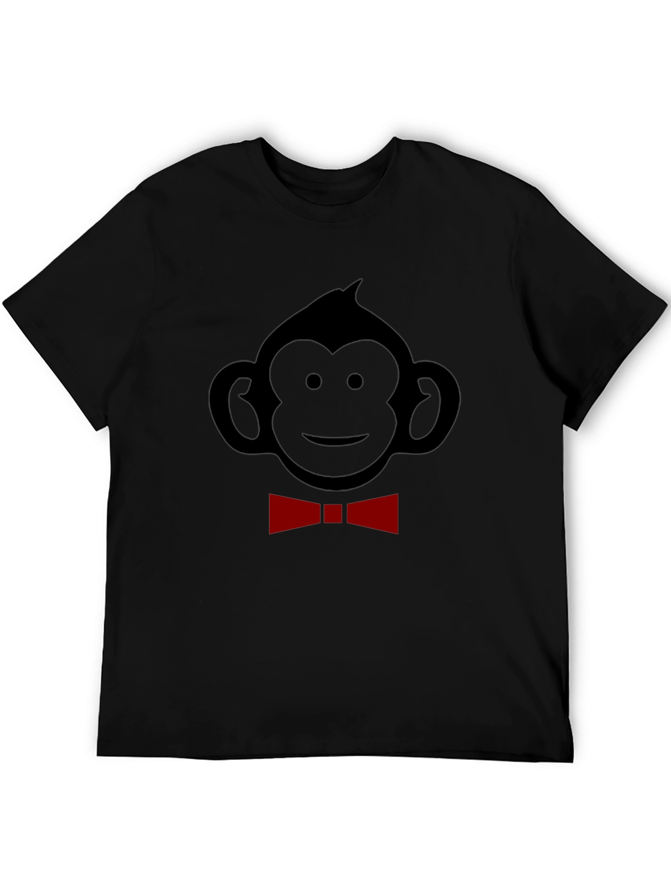 Monkey Bow Tie Graphic Tee - Black