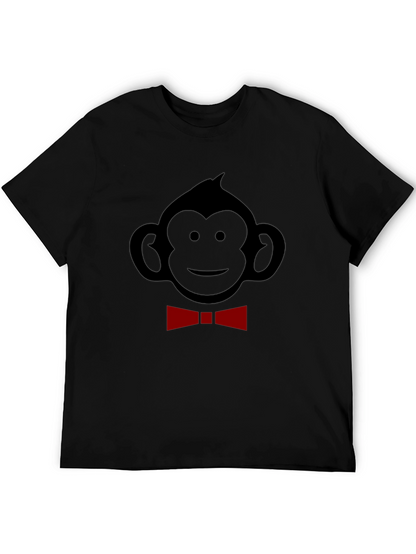 Monkey Bow Tie Graphic Tee - Black