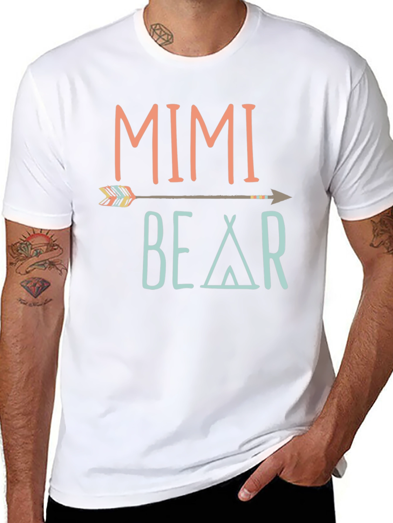 Mimi Bear Arrow T-Shirt Soft Cotton Tee