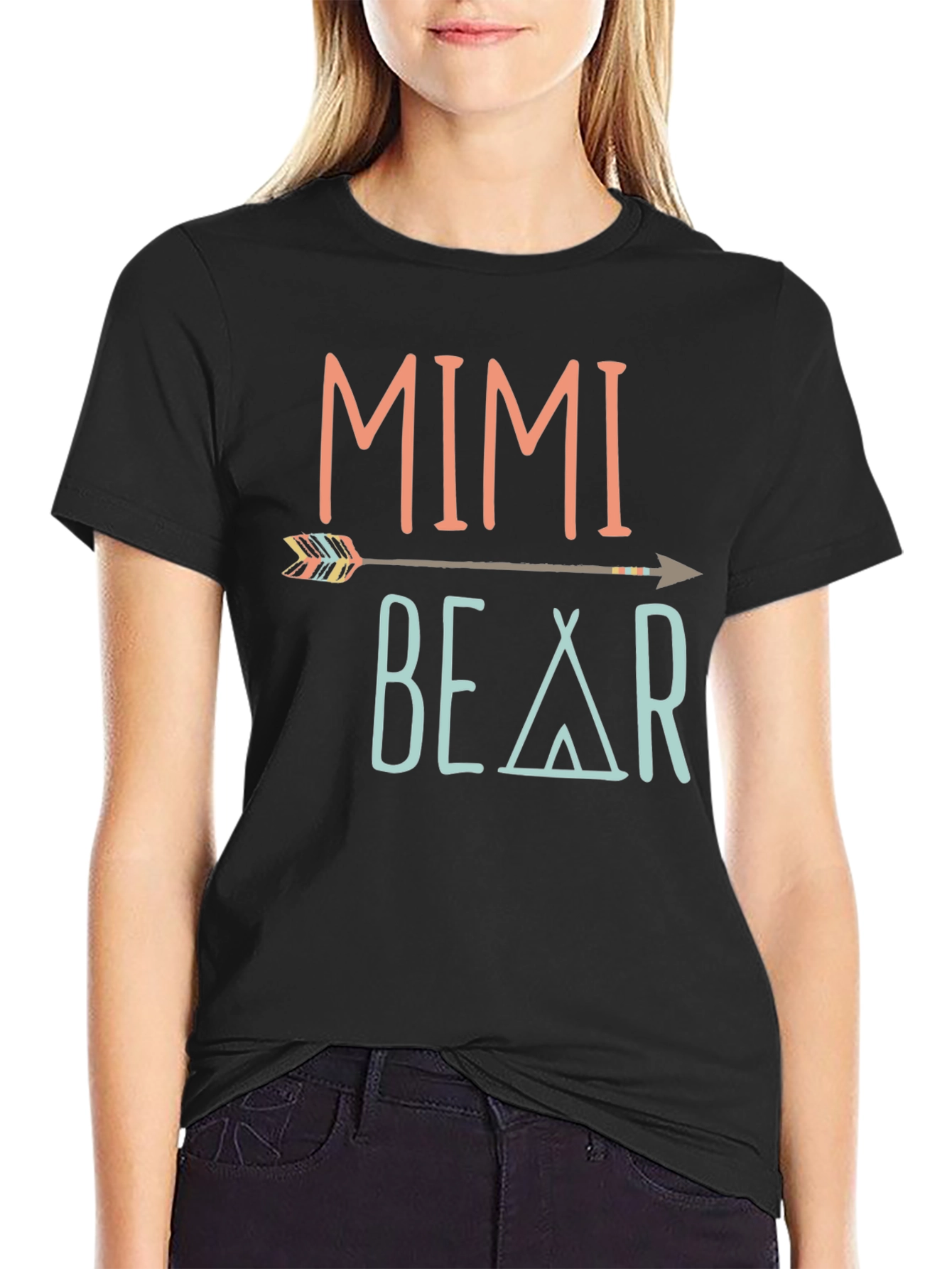 Mimi Bear Arrow T-Shirt Soft Cotton Tee