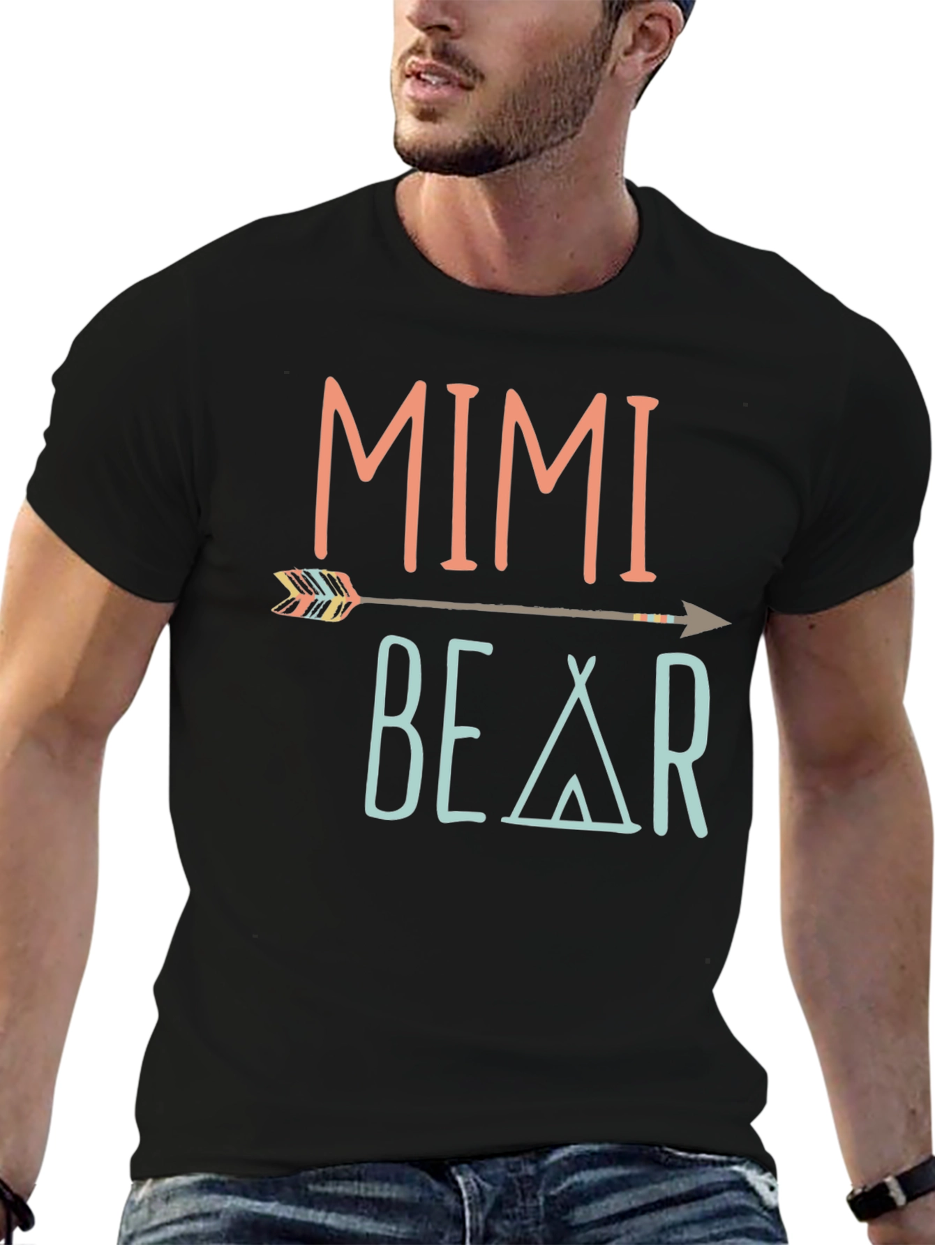 Mimi Bear Arrow T-Shirt Soft Cotton Tee