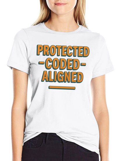 Protected Coded Aligned Graphic T-Shirt