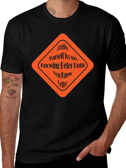 Forgive Yourself Graphic Tee - Black Cotton T-Shirt