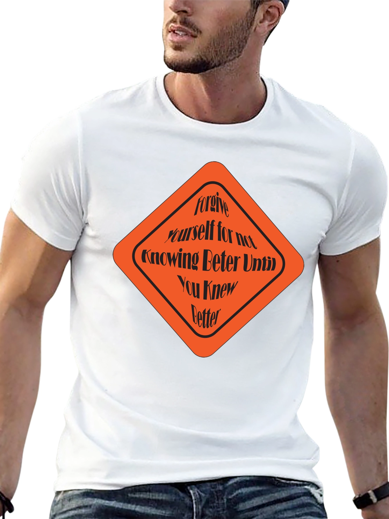 Forgive Yourself Graphic Tee - Black Cotton T-Shirt