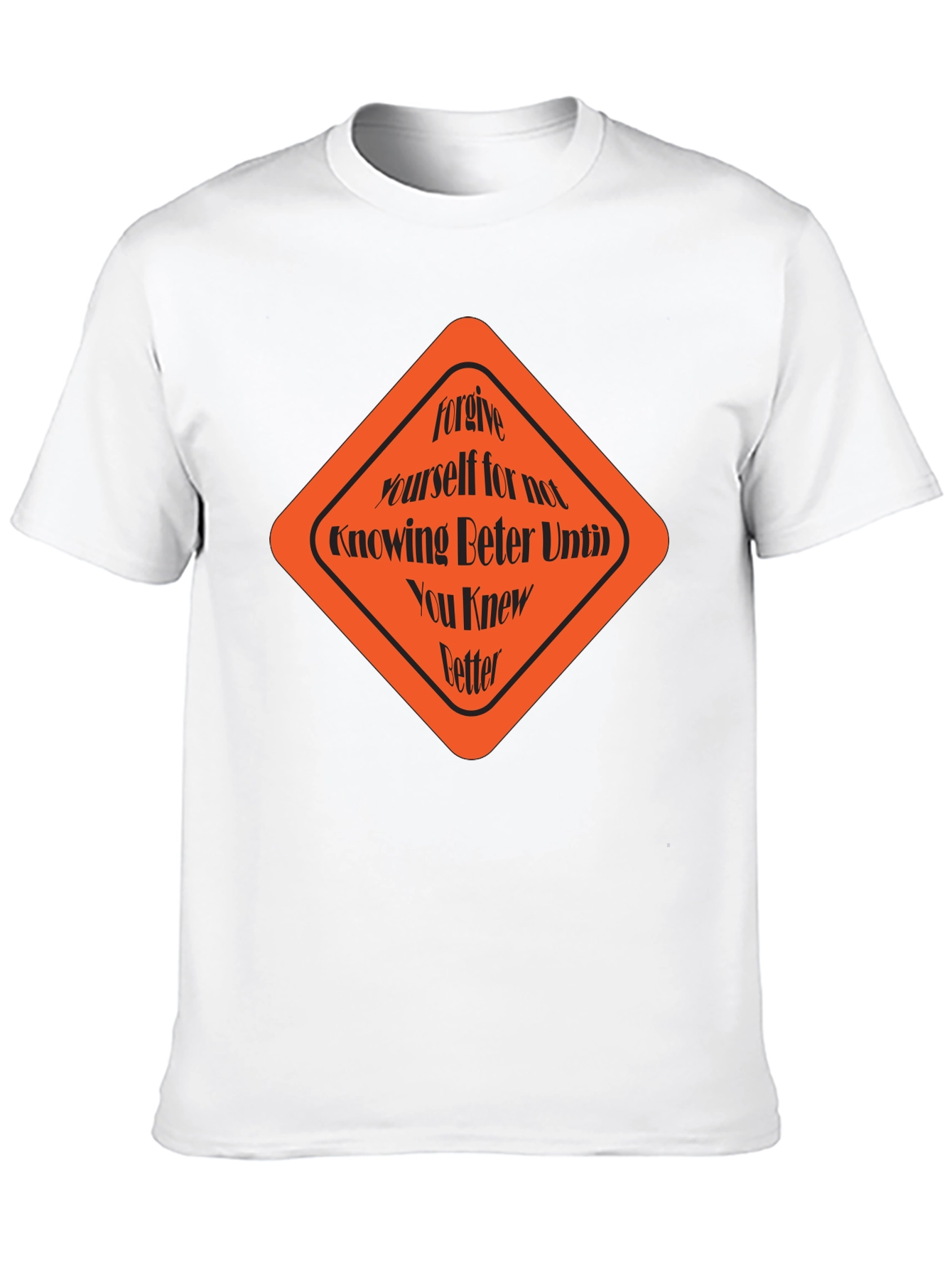 Forgive Yourself Graphic Tee - Black Cotton T-Shirt