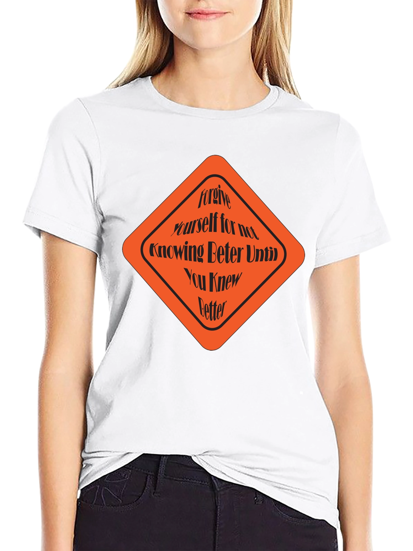 Forgive Yourself Graphic Tee - Black Cotton T-Shirt