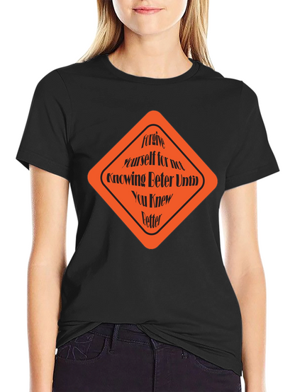 Forgive Yourself Graphic Tee - Black Cotton T-Shirt