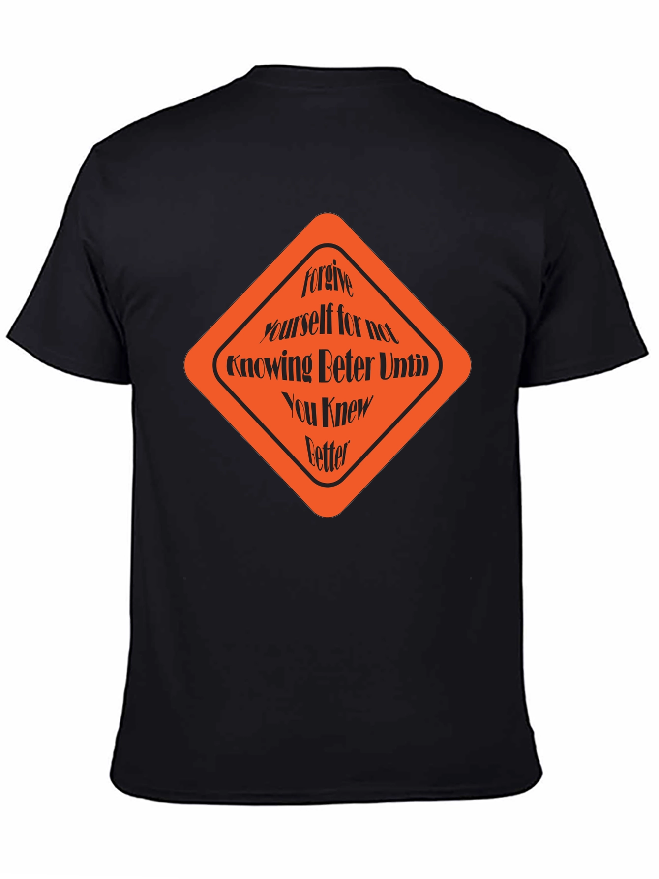 Forgive Yourself Graphic Tee - Black Cotton T-Shirt