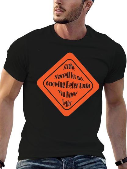 Forgive Yourself Graphic Tee - Black Cotton T-Shirt