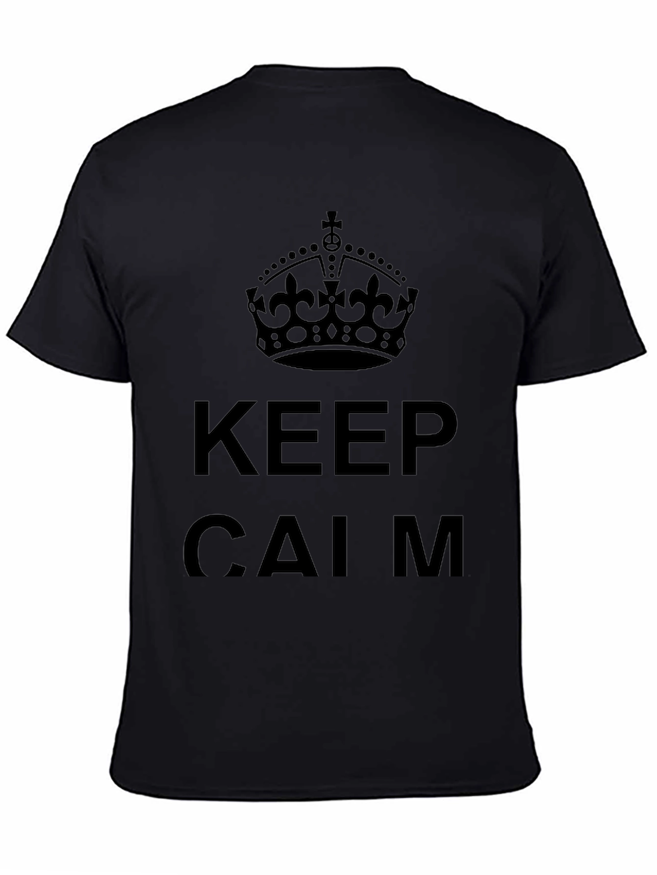 Keep Calm Crown Graphic Tee - Black