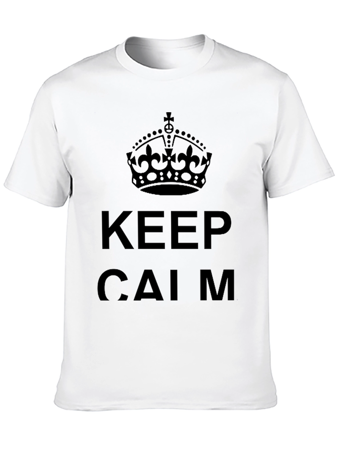 Keep Calm Crown Graphic Tee - Black