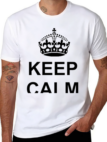Keep Calm Crown Graphic Tee - Black