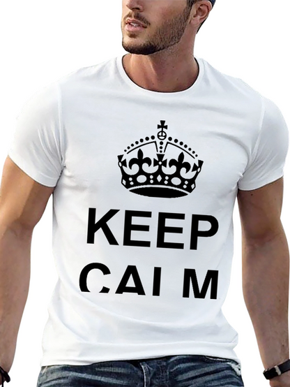 Keep Calm Crown Graphic Tee - Black