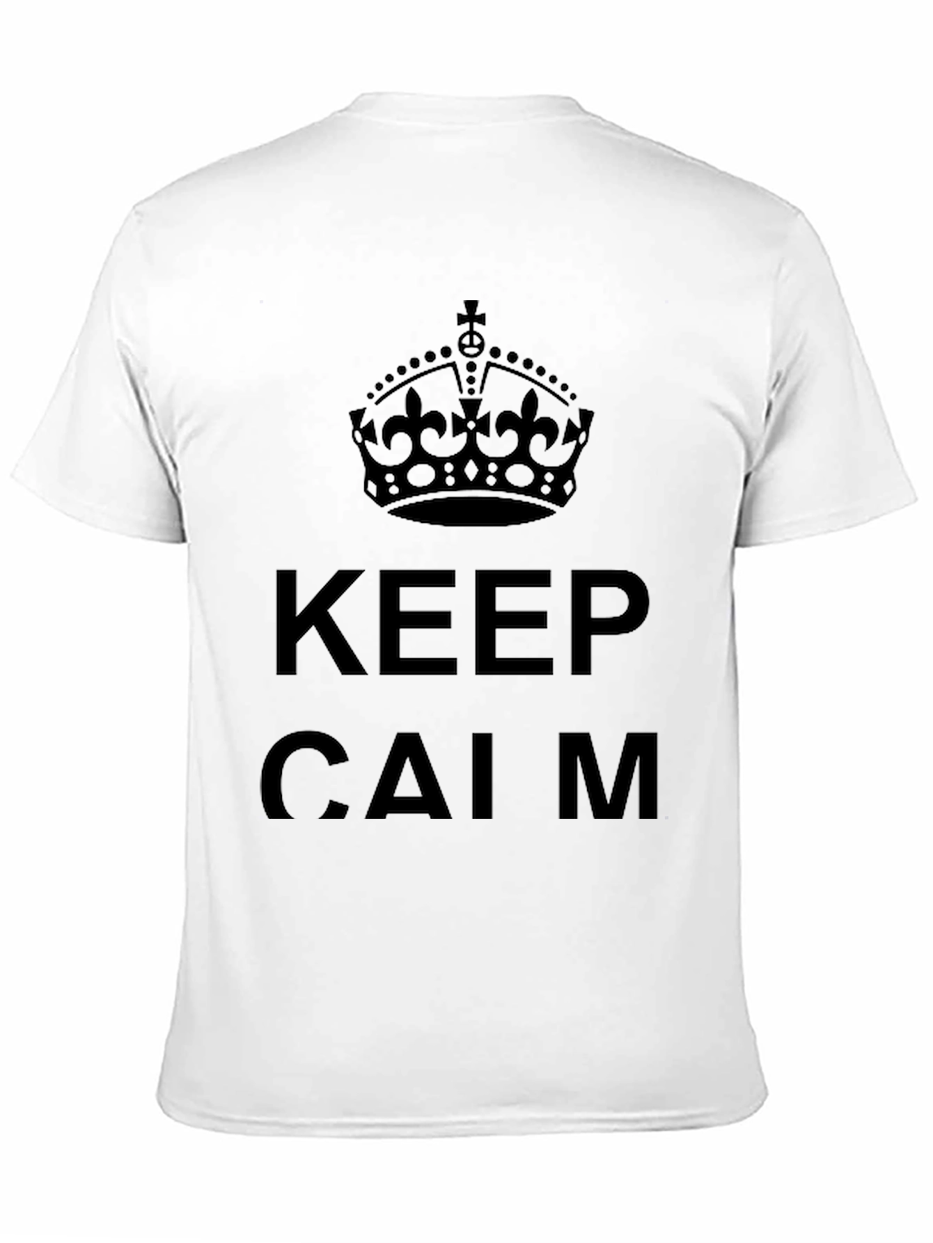 Keep Calm Crown Graphic Tee - Black