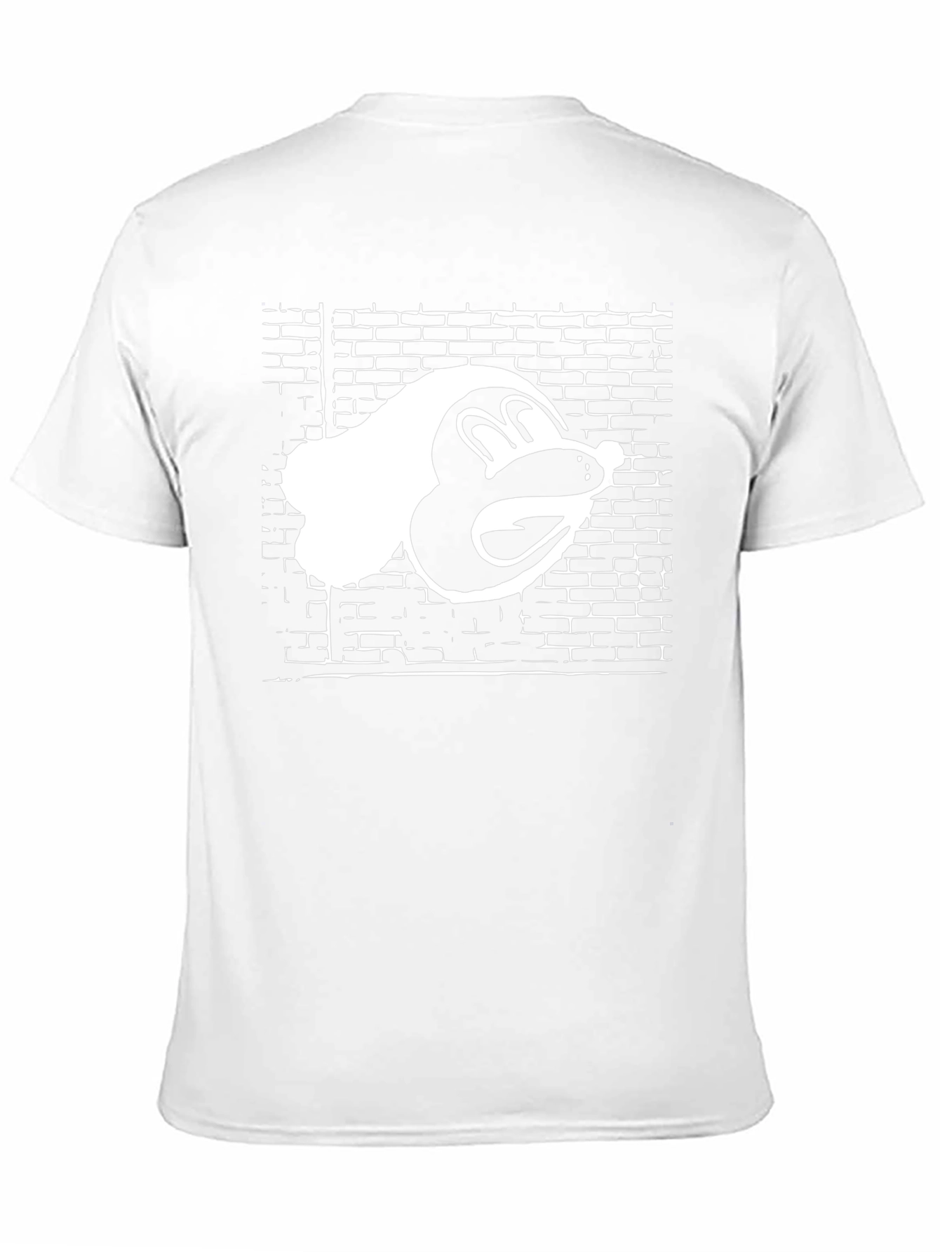 Graphic Tee: Toon Character on Brick Wall