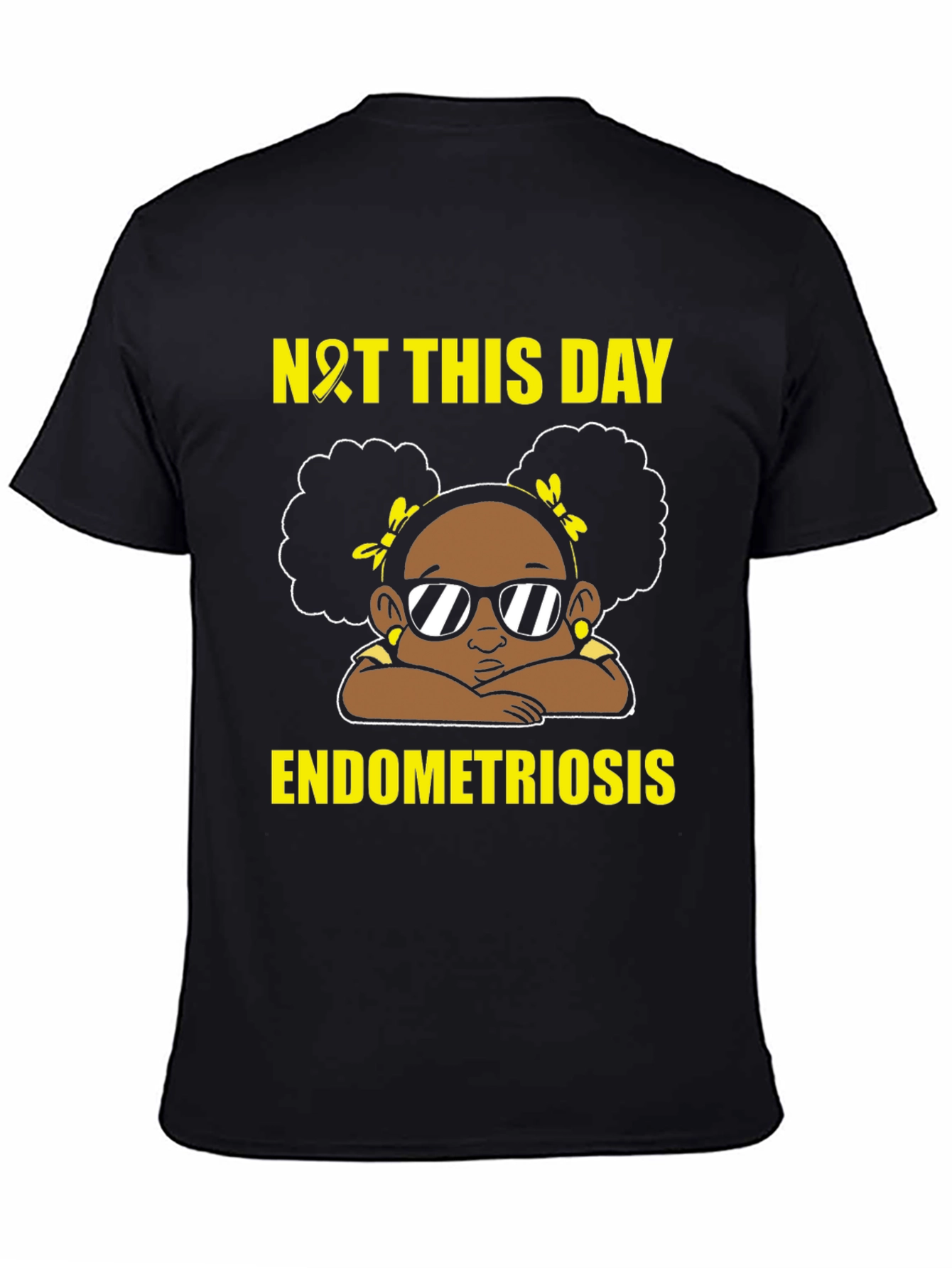 Endometriosis Awareness Black T-Shirt