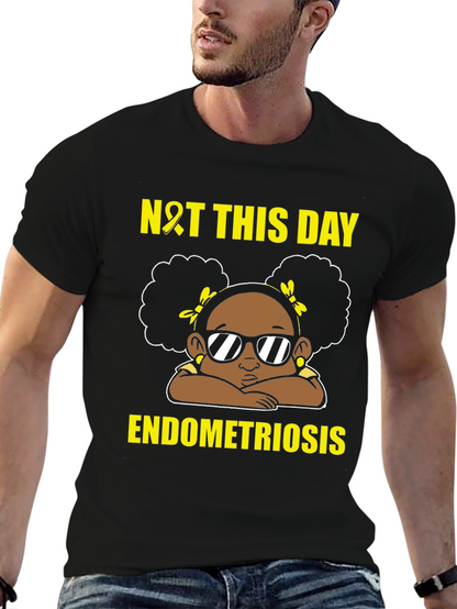 Endometriosis Awareness Black T-Shirt