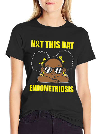 Endometriosis Awareness Black T-Shirt