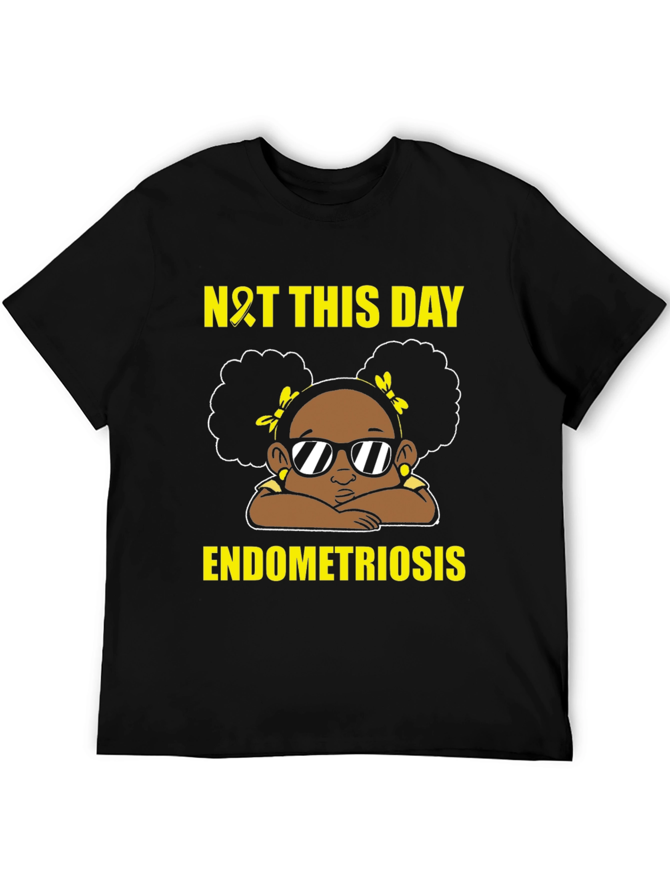 Endometriosis Awareness Black T-Shirt