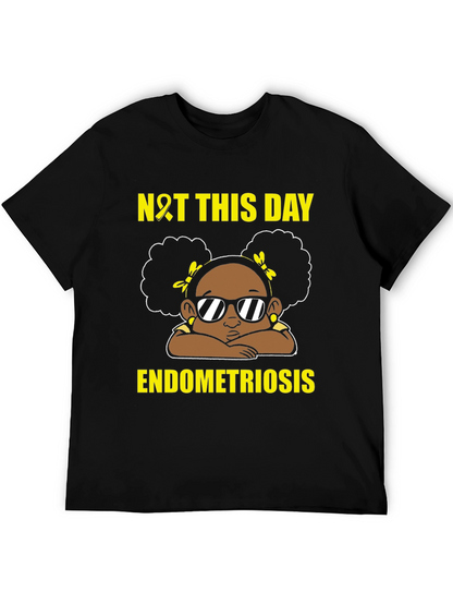 Endometriosis Awareness Black T-Shirt