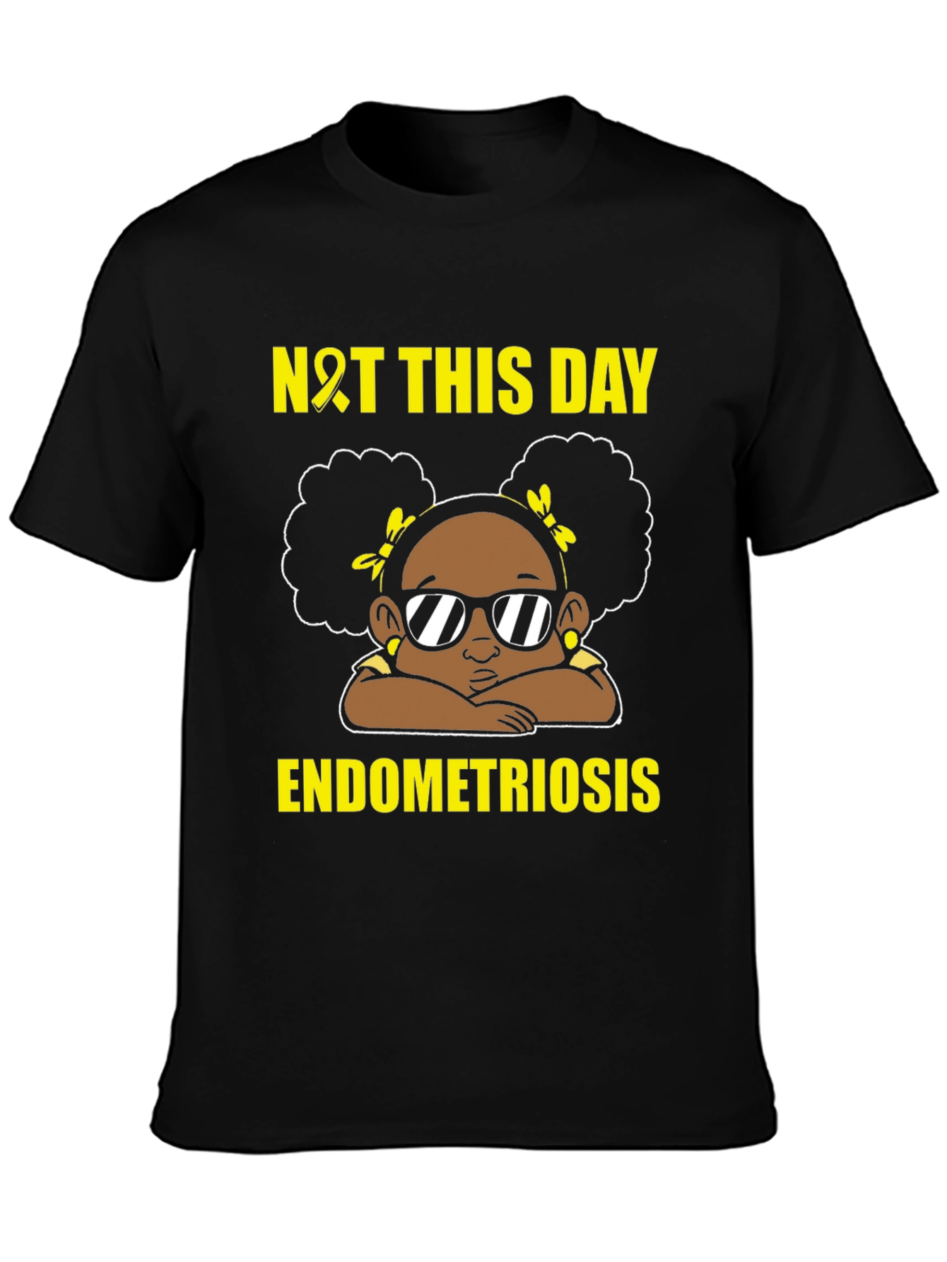Endometriosis Awareness Black T-Shirt
