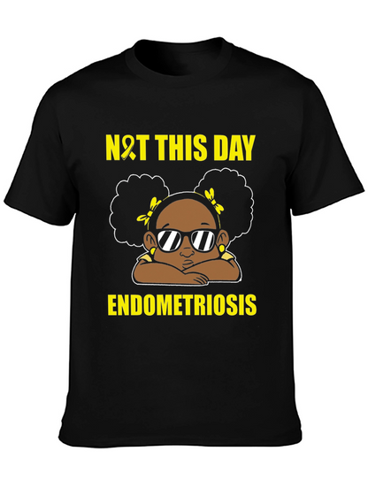 Endometriosis Awareness Black T-Shirt