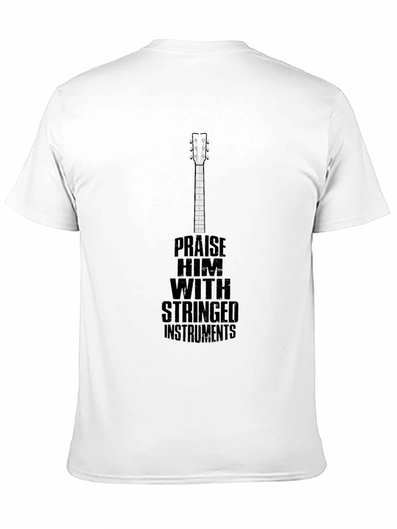 Praise Him Guitar Graphic T-Shirt - Black