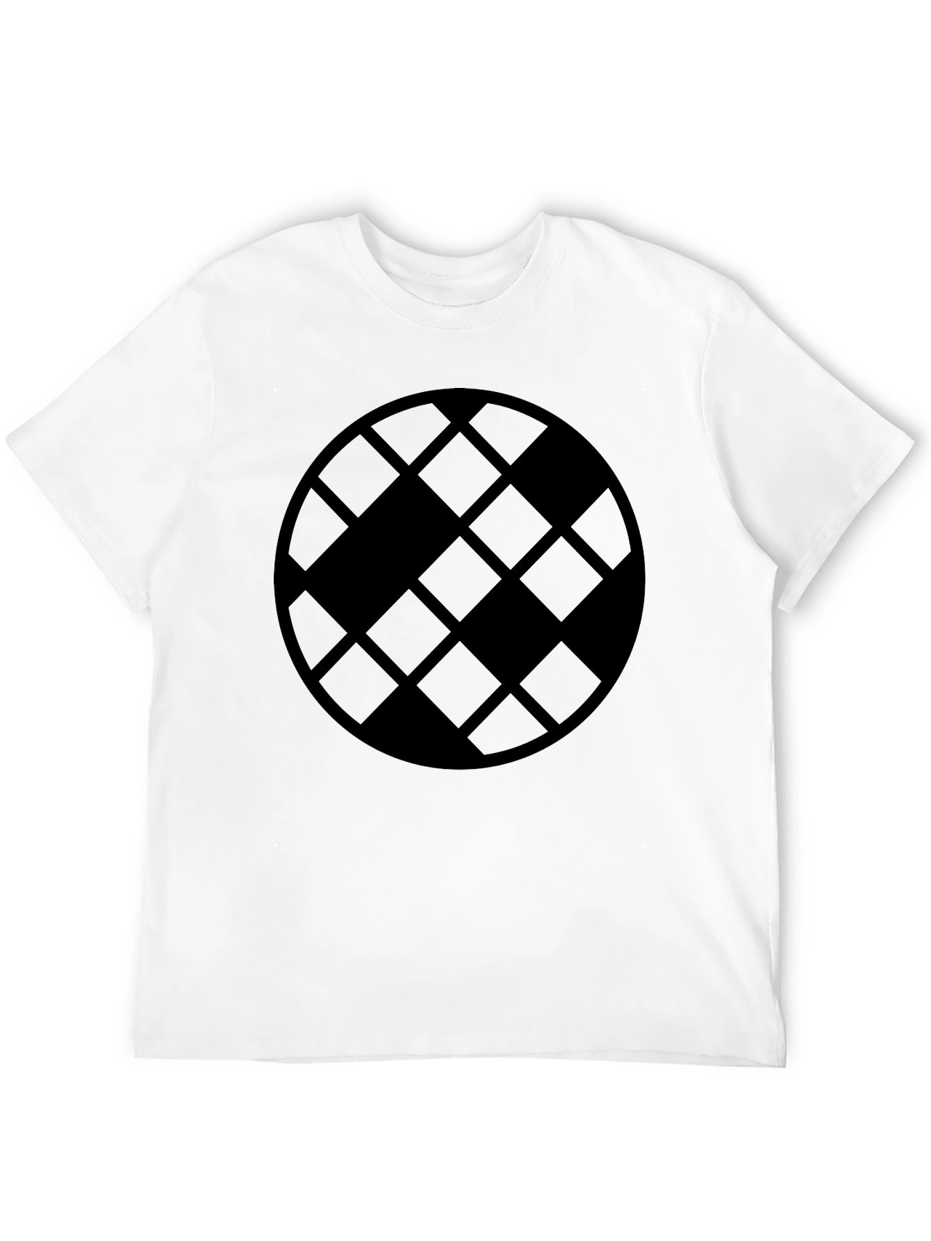 Geometric Patterned Black T-Shirt