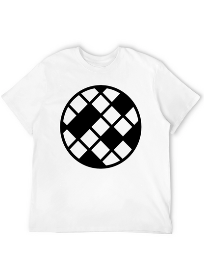 Geometric Patterned Black T-Shirt