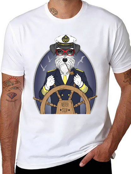 Dog Captain Graphic T-Shirt - Never Stop