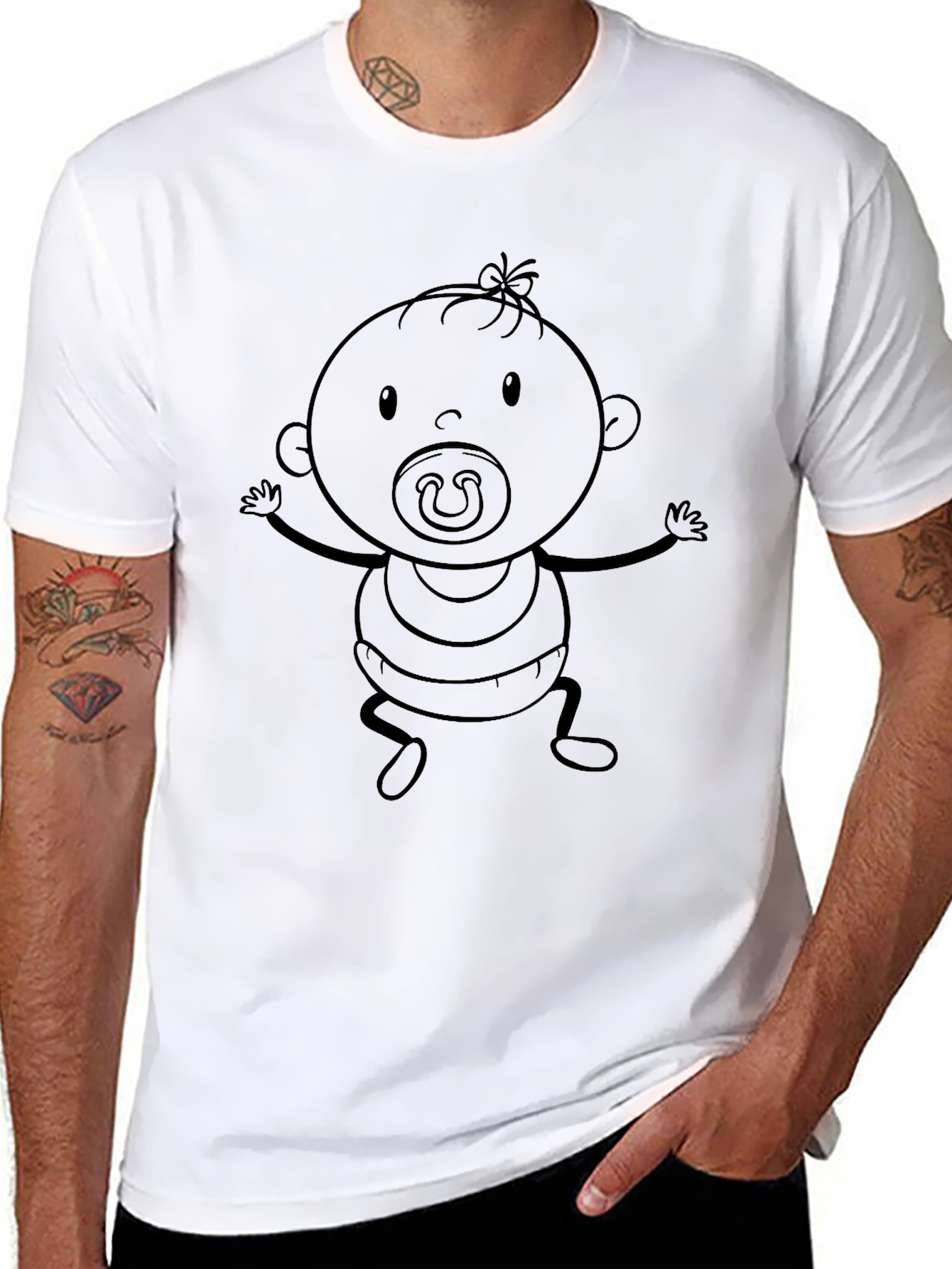 Funny Baby Graphic Black T-Shirt