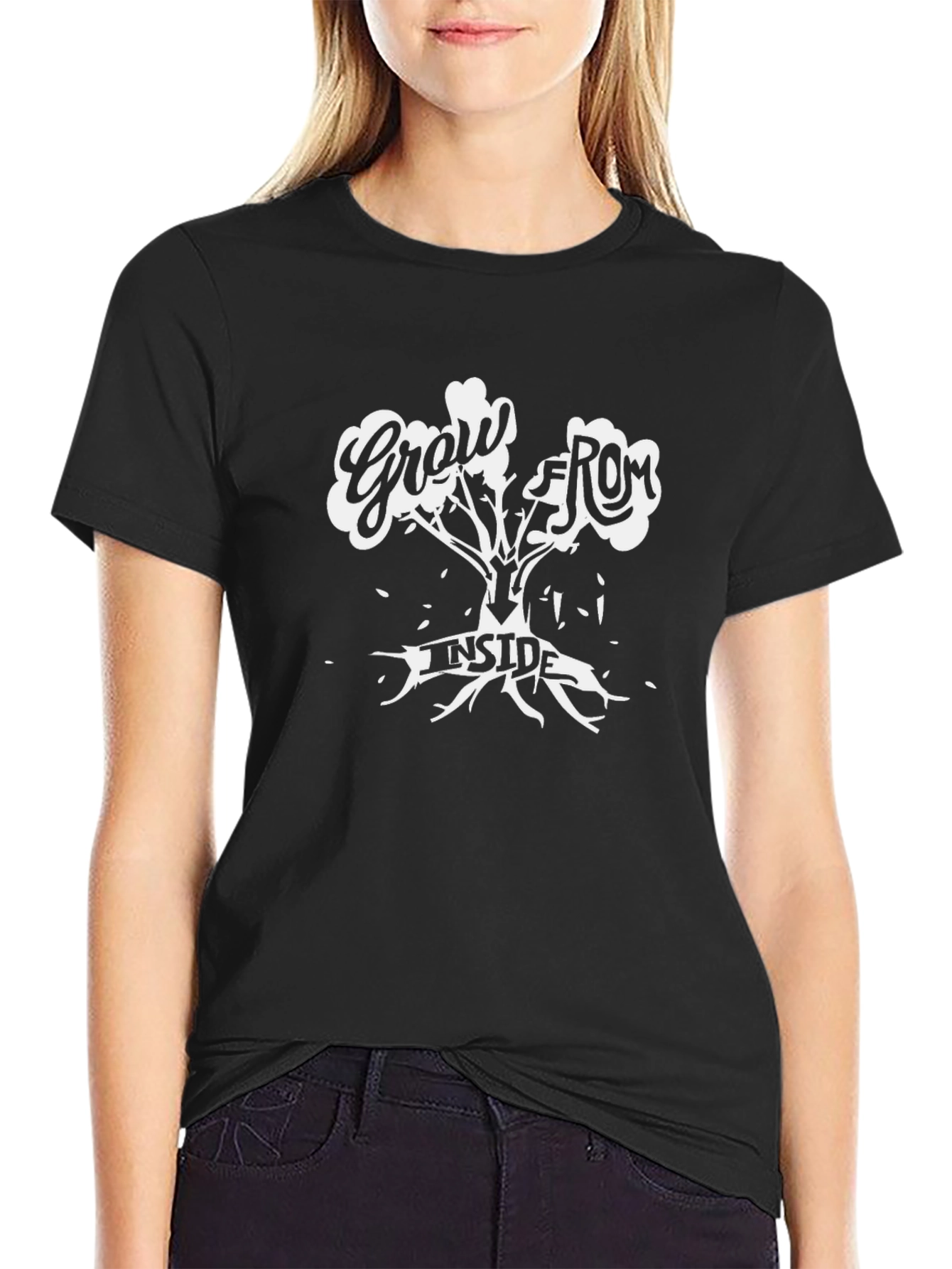Grow From Inside Graphic T-Shirt - Black