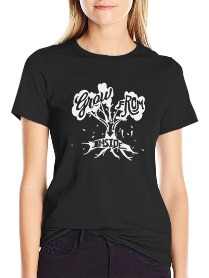 Grow From Inside Graphic T-Shirt - Black