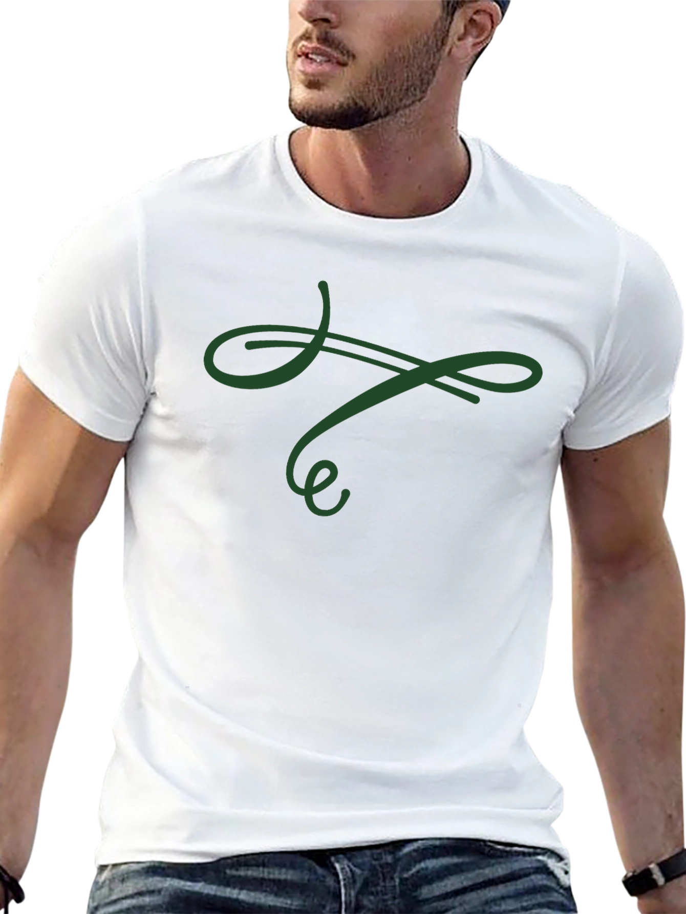 Elegant Swirl Black T-Shirt