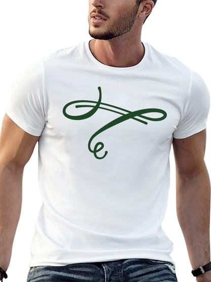Elegant Swirl Black T-Shirt