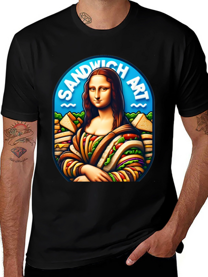 Sandwich Art Mona Lisa Graphic T-Shirt