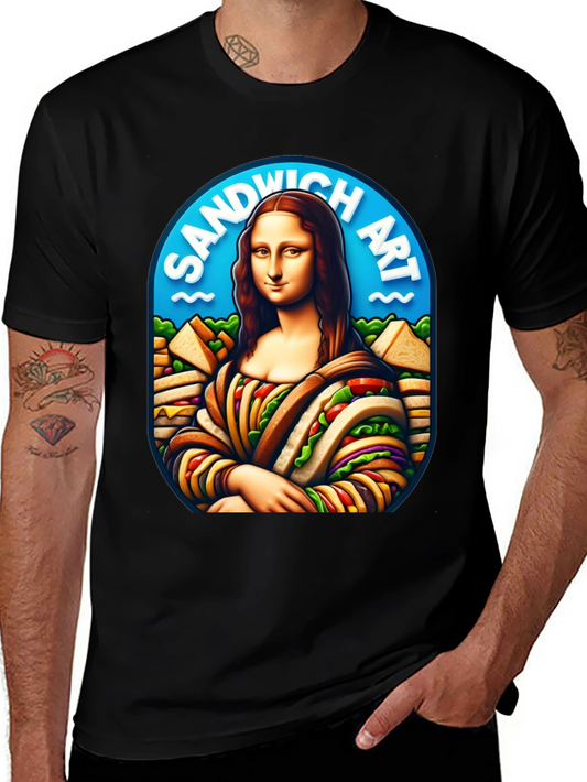 Sandwich Art Mona Lisa Graphic T-Shirt