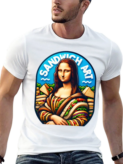 Sandwich Art Mona Lisa Graphic T-Shirt