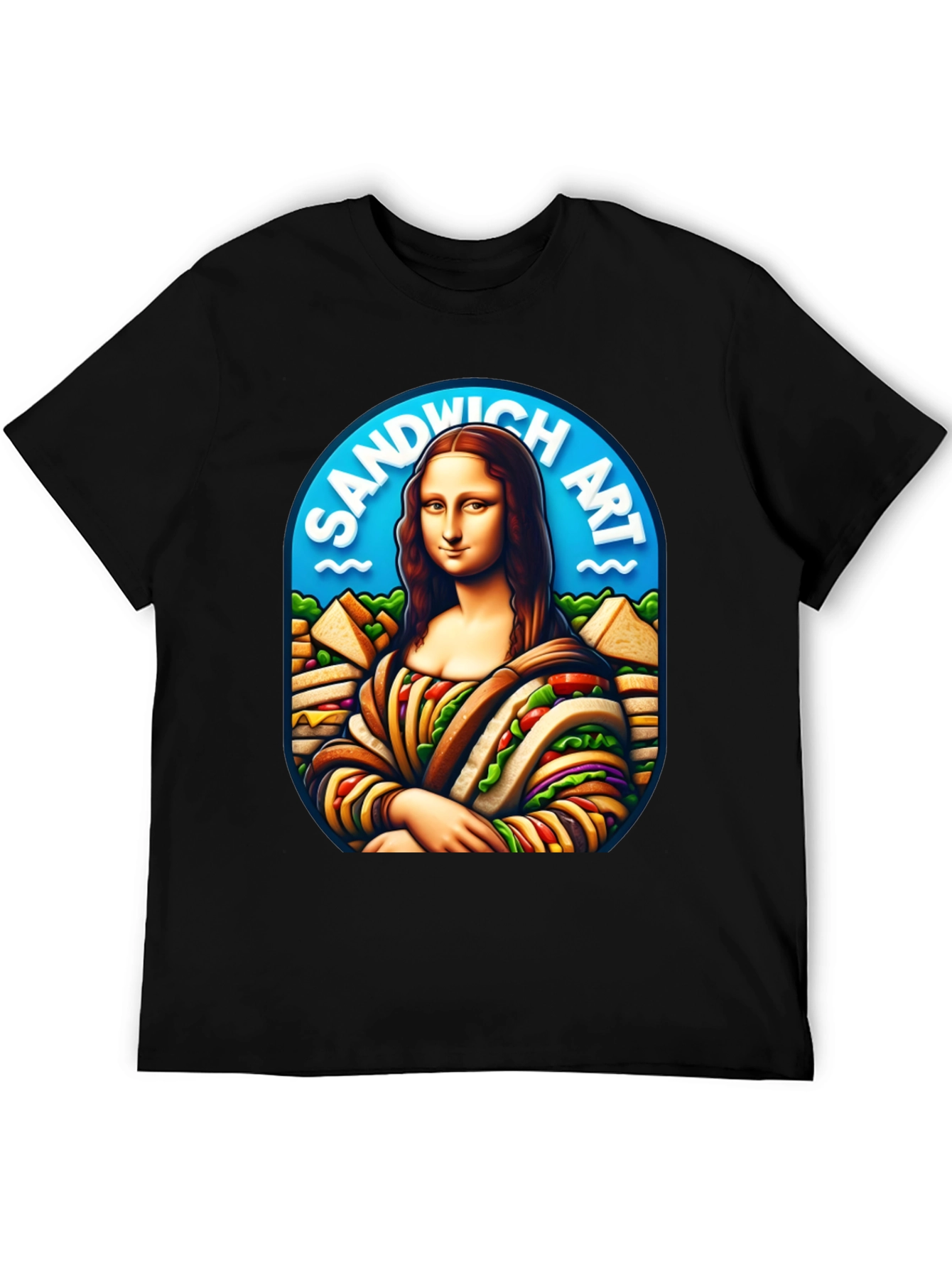 Sandwich Art Mona Lisa Graphic T-Shirt