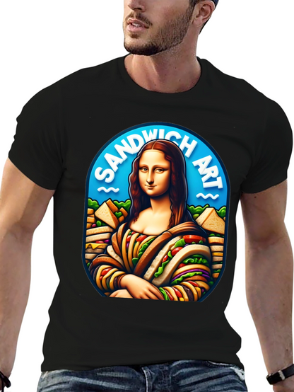 Sandwich Art Mona Lisa Graphic T-Shirt