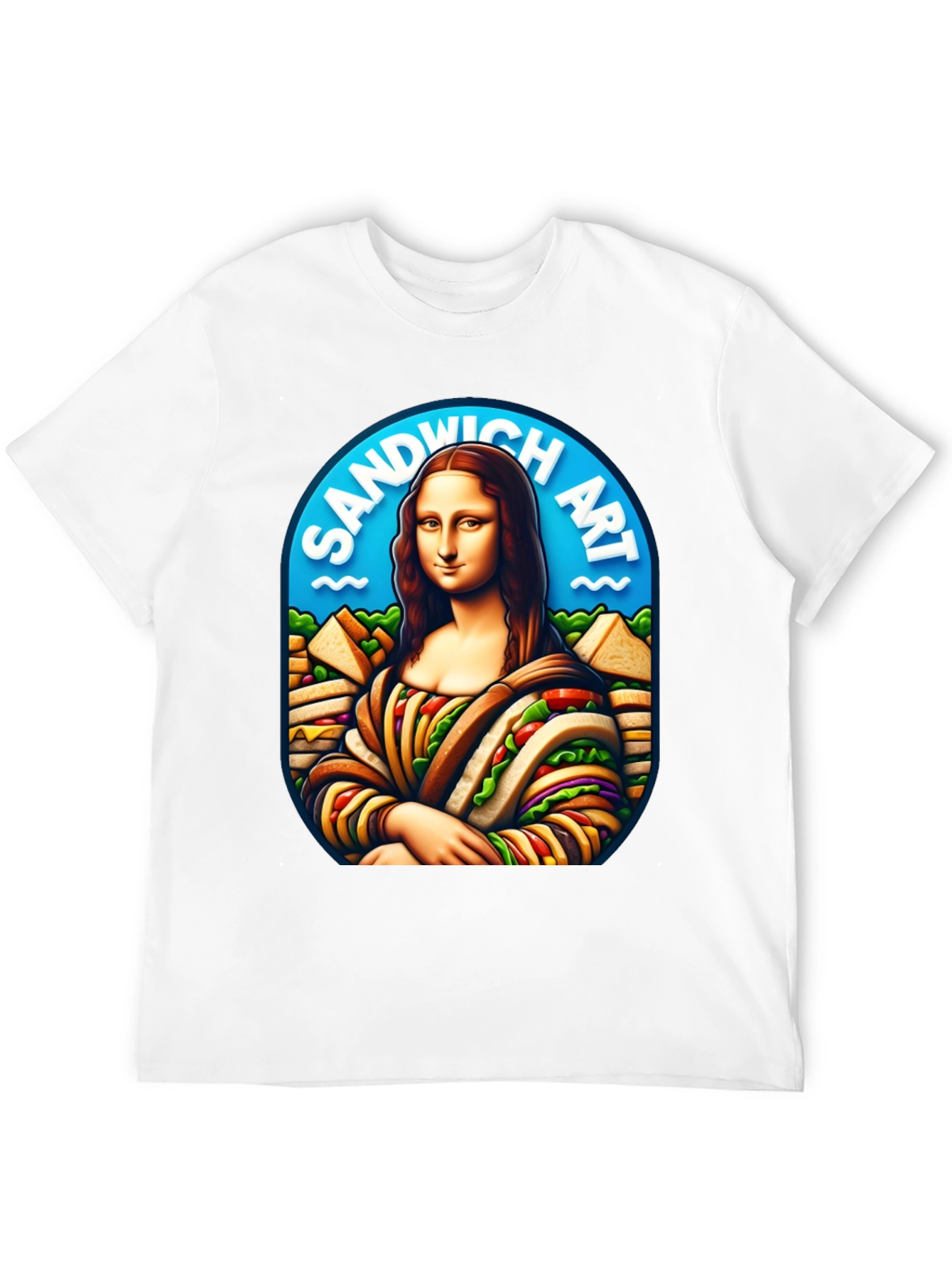 Sandwich Art Mona Lisa Graphic T-Shirt