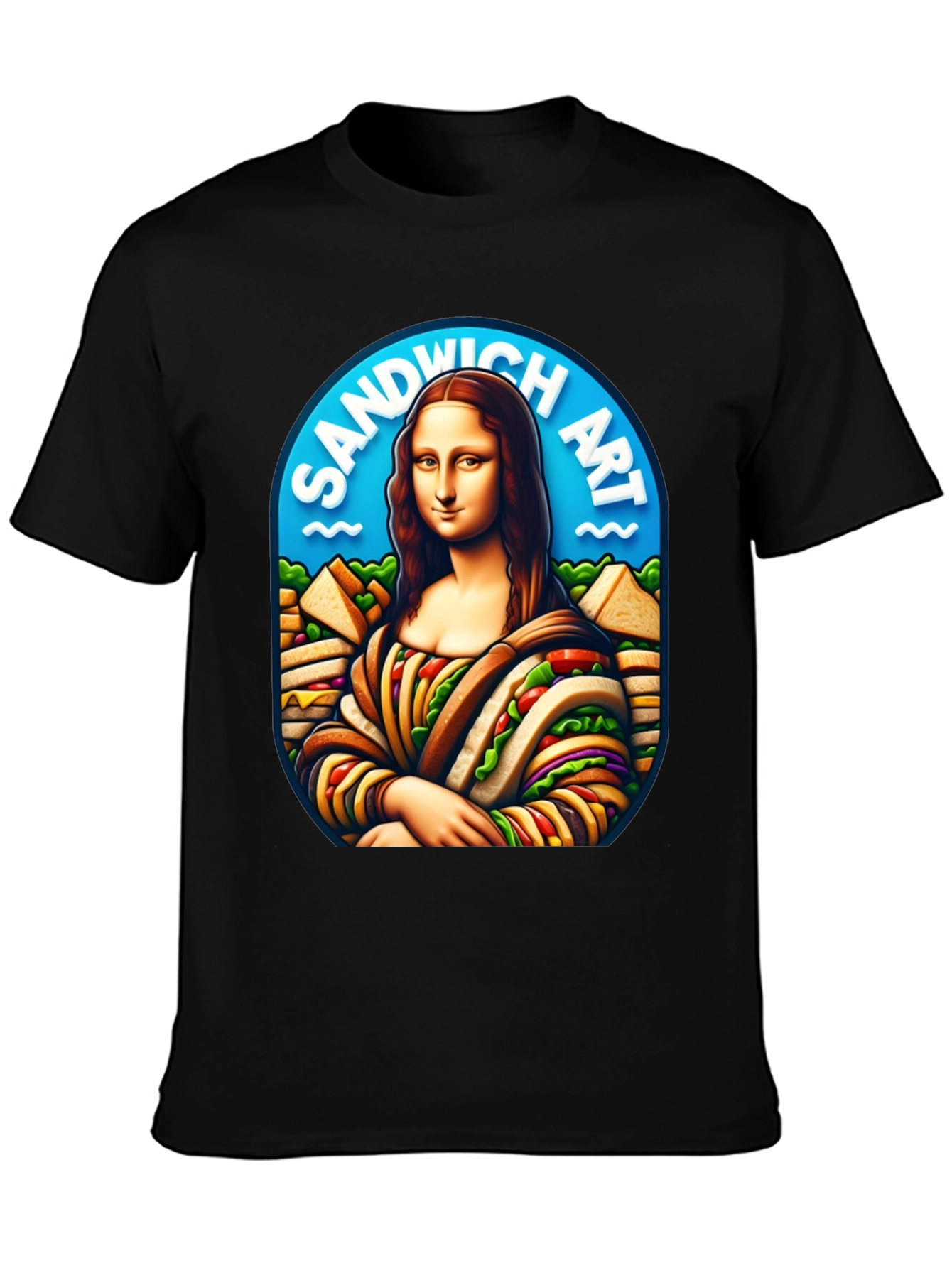 Sandwich Art Mona Lisa Graphic T-Shirt