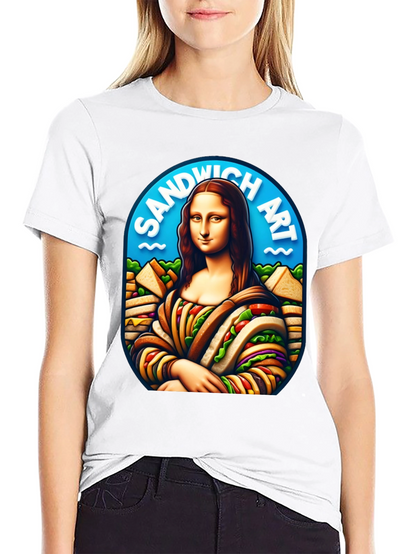 Sandwich Art Mona Lisa Graphic T-Shirt