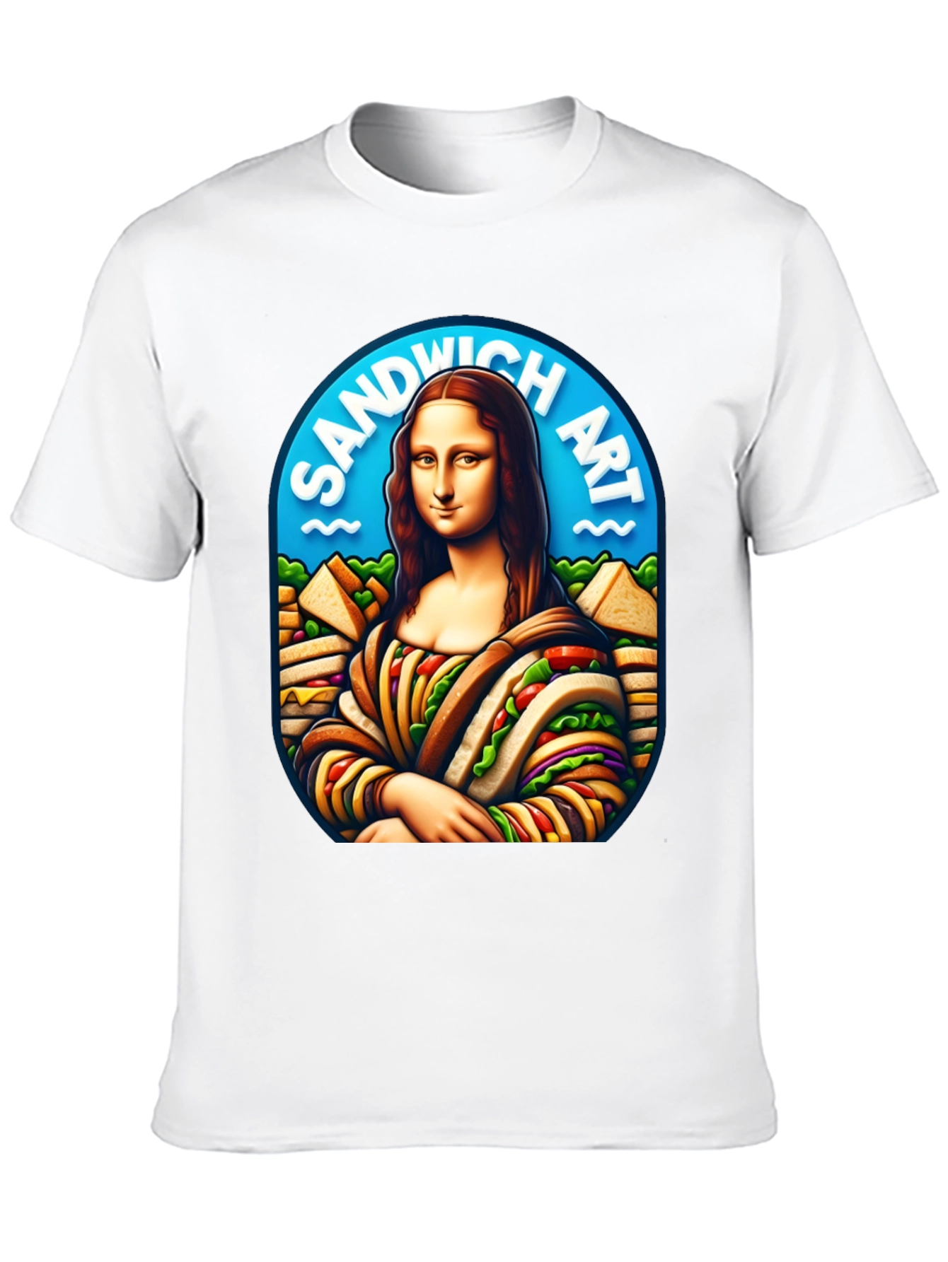 Sandwich Art Mona Lisa Graphic T-Shirt