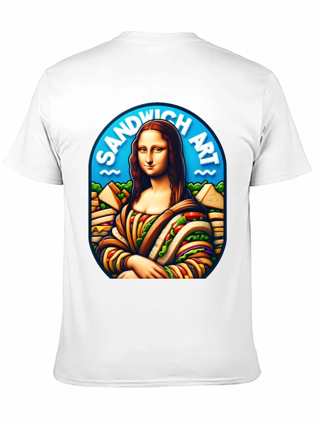 Sandwich Art Mona Lisa Graphic T-Shirt