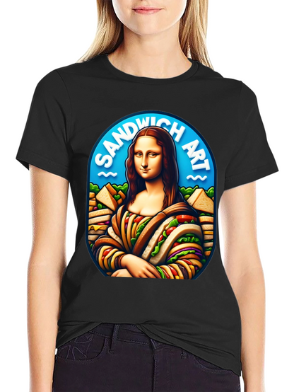Sandwich Art Mona Lisa Graphic T-Shirt
