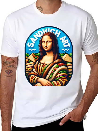Sandwich Art Mona Lisa Graphic T-Shirt
