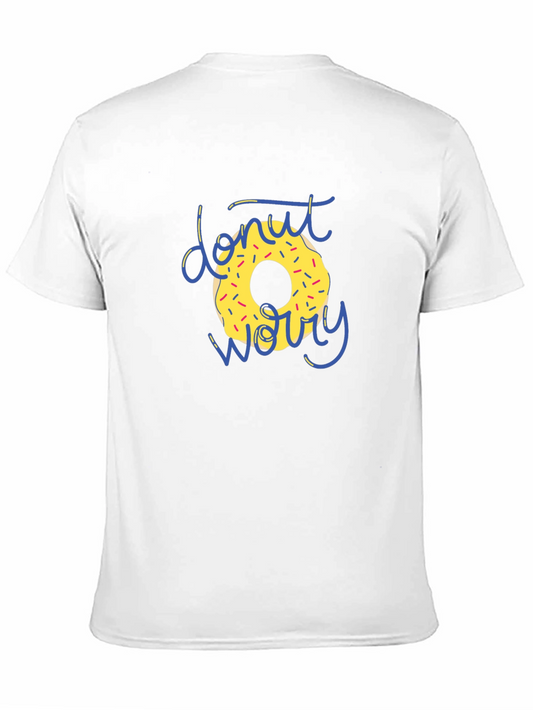 Donut Worry Graphic T-Shirt - Black Casual Tee